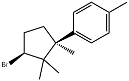 1-[(1S,3S)-3-Bromo-1,2,2-trimethylcyclopentyl]-4-methylbenzene 结构式