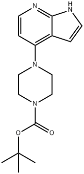 4-(1H-吡咯并[2,3-B]吡啶-4-基)-1-哌嗪羧酸叔丁酯 结构式
