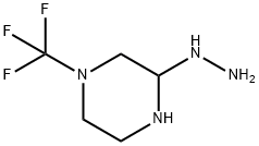 Piperazine, 3-hydrazino-1-(trifluoromethyl)- (9CI) 结构式