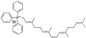 三苯基[(2E,6E,10E)-3,7,11,15-四甲基-2,6,10,14-十六四烯基]溴化鏻 结构式