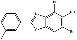 4,6-DIBROMO-2-(3-METHYLPHENYL)-1,3-BENZOXAZOL-5-AMINE 结构式