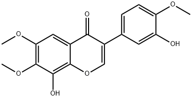 3',8-二羟基-4' , 6,7- 三甲氧基异黄酮 结构式