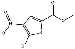 5-氯-4-硝基噻吩-2-羧酸甲酯 结构式
