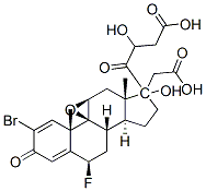 2-bromo-9beta,11beta-epoxy-6beta-fluoro-17,21-dihydroxypregna-1,4-diene-3,20-dione 17,21-di(acetate) 结构式