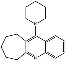 7,8,9,10-Tetrahydro-11-piperidino-6H-cyclohepta[b]quinoline 结构式