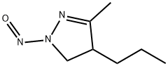 1H-Pyrazole,  4,5-dihydro-3-methyl-1-nitroso-4-propyl- 结构式