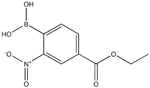 4-乙氧基甲酰-2-硝基苯硼酸 结构式