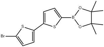 5'-溴-2,2'-联噻吩-5-硼酸频哪醇酯 结构式