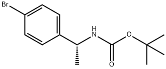 [(1R)-1-(4-溴苯基)乙基]氨基甲酸叔丁酯 结构式