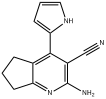 5H-Cyclopenta[b]pyridine-3-carbonitrile,2-amino-6,7-dihydro-4-(1H-pyrrol-2-yl)-(9CI) 结构式