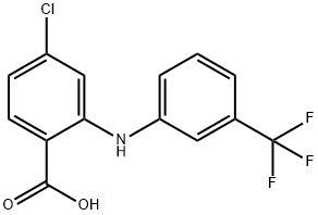 Benzoic  acid,  4-chloro-2-[[3-(trifluoromethyl)phenyl]amino]- 结构式
