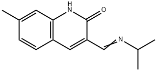 2(1H)-Quinolinone,7-methyl-3-[[(1-methylethyl)imino]methyl]-(9CI) 结构式