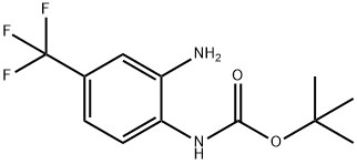 N-[2-氨基-4-(三氟甲基)苯基]氨基甲酸叔丁酯 结构式