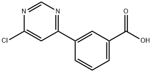 3-(6-氯嘧啶-4-基)苯甲酸 结构式