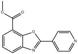 2-(4-吡啶基)苯并恶唑-7-羧酸甲酯 结构式