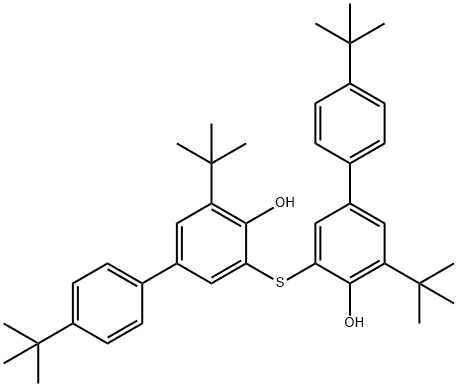 3,3''-thiobis[4',5-bis(1,1-dimethylethyl)[1,1'-biphenyl]-4-ol] 结构式
