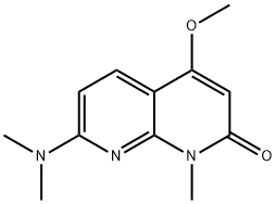 7-(dimethylamino)-4-methoxy-1-methyl-1,8-naphthyridin-2(1H)-one 结构式