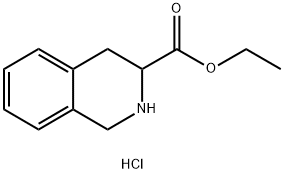 1,2,3,4-四氢异喹啉-3-羧酸乙酯盐酸盐 结构式