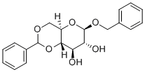苄基4,6-O-亚苄基-Β-D-吡喃葡萄糖苷 结构式