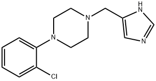 1-(2-CHLOROPHENYL)4(IMIDAZOL-4-YLMETHYL)PIPERAZINE 结构式