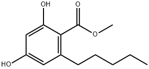 2,4-二羟基-6-戊基苯甲酸甲酯 结构式
