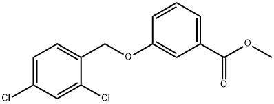 3-((2,4-二氯苄基)氧基)苯甲酸甲酯 结构式