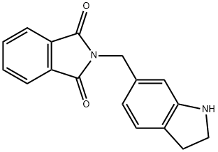 2-(6-	吲哚啉甲基)异吲哚啉-1,3-二酮 结构式