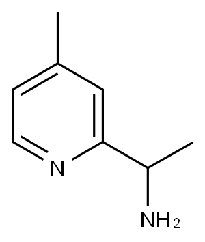 1-(4-甲基-2-吡啶基)乙胺 结构式