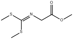 N-[双(甲硫基)亚甲基]甘氨酸甲酯 结构式