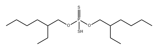 O,O-二(2-乙基己基)二硫代磷酸氢酯 结构式