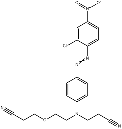 3-[[4-[(2-chloro-4-nitrophenyl)azo]phenyl][2-(2-cyanoethoxy)ethyl]amino]propiononitrile 结构式
