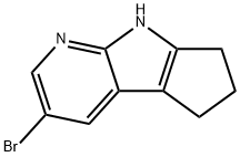 CYCLOPENTA[4,5]PYRROLO[2,3-B]PYRIDINE, 3-BROMO-1,5,6,7-TETRAHYDRO- 结构式