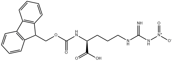Nα-FMOC-Nω-硝基-L-精氨酸 结构式