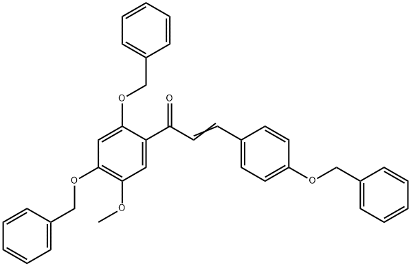 1-[5-Methoxy-2,4-bis(phenylMethoxy)phenyl]-3-[4-(phenylMethoxy)phenyl]-2-propen-1-one 结构式