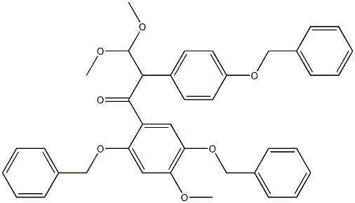 3,3-DiMethoxy-1-[5-Methoxy-1,4-bis(phenylMethoxy)phenyl]-2-[4-(phenylMethoxy)phenyl]-1-propanone 结构式