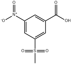 3-甲磺酰-5-硝基苯甲酸 结构式