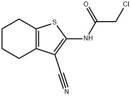 2-氯-N-(3-氰基-4,5,6,7-四氢-1-苯并噻吩-2-基)乙酰胺 结构式