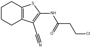 3-氯-N-(3-氰-4,5,6,7-四氢苯并[B]噻吩-2-基)丙酰胺 结构式