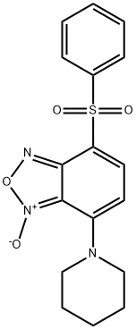 4-(Phenylsulfonyl)-7-(1-piperidinyl)benzofurazane 1-oxide 结构式