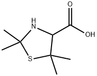 2,2,5,5-tetramethylthiazolidine-4-carboxylic acid 结构式