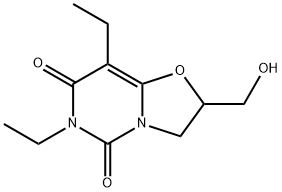 6,8-diethyl-2-hydroxymethyltetrahydrooxazolo(3,2-c)pyrimidine-5,7-(4H,6H)-dione 结构式