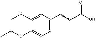 3-(4-乙氧基-3-甲氧基苯基)丙烯酸 结构式
