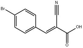 (E)-3-(4-broMophenyl)-2-cyanoacrylic acid 结构式