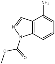 4-氨基-1H-吲唑-1-甲酸甲酯 结构式