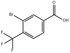 3-溴-4-三氟甲基苯甲酸 结构式