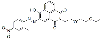 1H-Benz(de)isoquinoline-1,3(2H)-dione, 2-(2-(2-ethoxyethoxy)ethyl)-6-h ydroxy-5-((2-methyl-4-nitrophenyl)azo)- 结构式