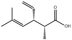 (2R,3S)-2,5-Dimethyl-3-vinyl-4-hexenoic acid 结构式