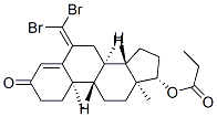 [(8R,9S,10R,13S,14S,17S)-6-(dibromomethylidene)-10,13-dimethyl-3-oxo-2 ,7,8,9,11,12,14,15,16,17-decahydro-1H-cyclopenta[a]phenanthren-17-yl] propanoate 结构式