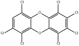1,2,3,4,6,7,9-七氯二苯并-对-二恶英 结构式