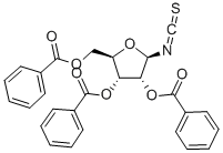 Β-D-呋喃核糖基异硫氰酸三苯甲酸酯 结构式